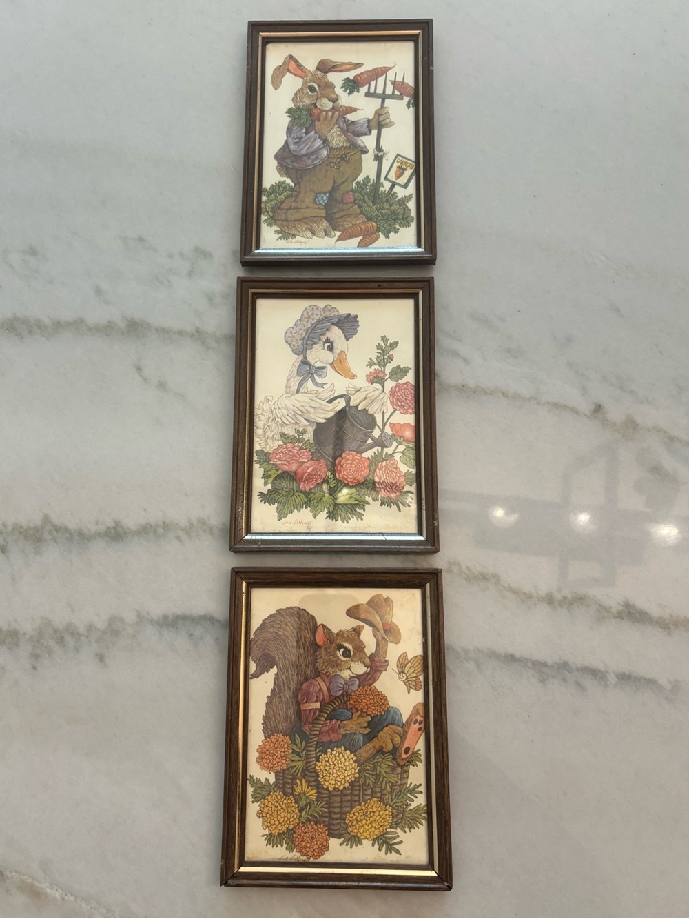 Vintage 1970s Dahlquist "Country Wayside" Framed Art Cottagecore Grannycore